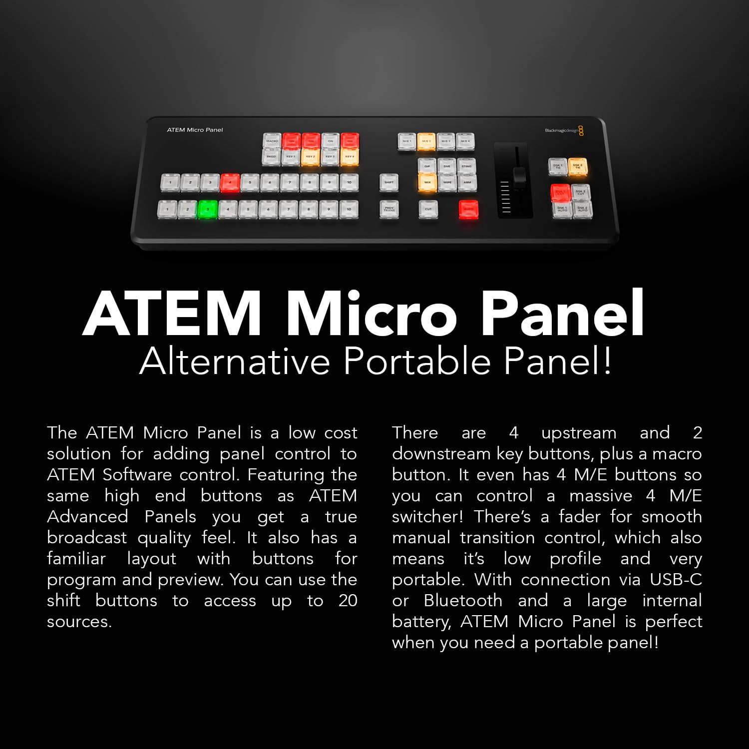 Amazon | BlackmagicDesign ATEM Micro Panel | Blackmagic Design